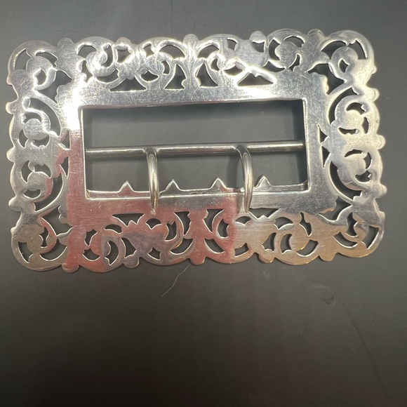 Stunning sterling belt buckle marked W.J.H and 925 silver belt designer buckle - Picture 6 of 6